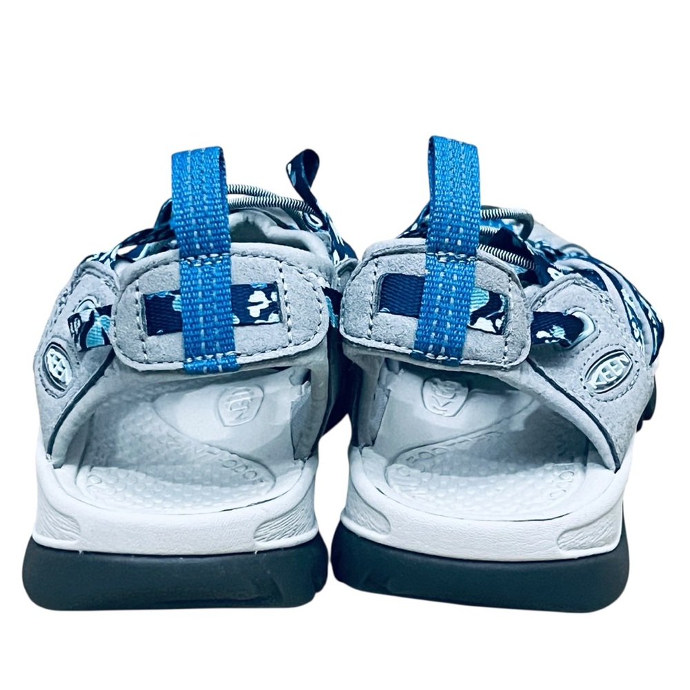 KEEN Fluister Women's Sandal Blue Floral Vapor Waterproof Hiking Shoes Sz 8.5 - Picture 9 of 13